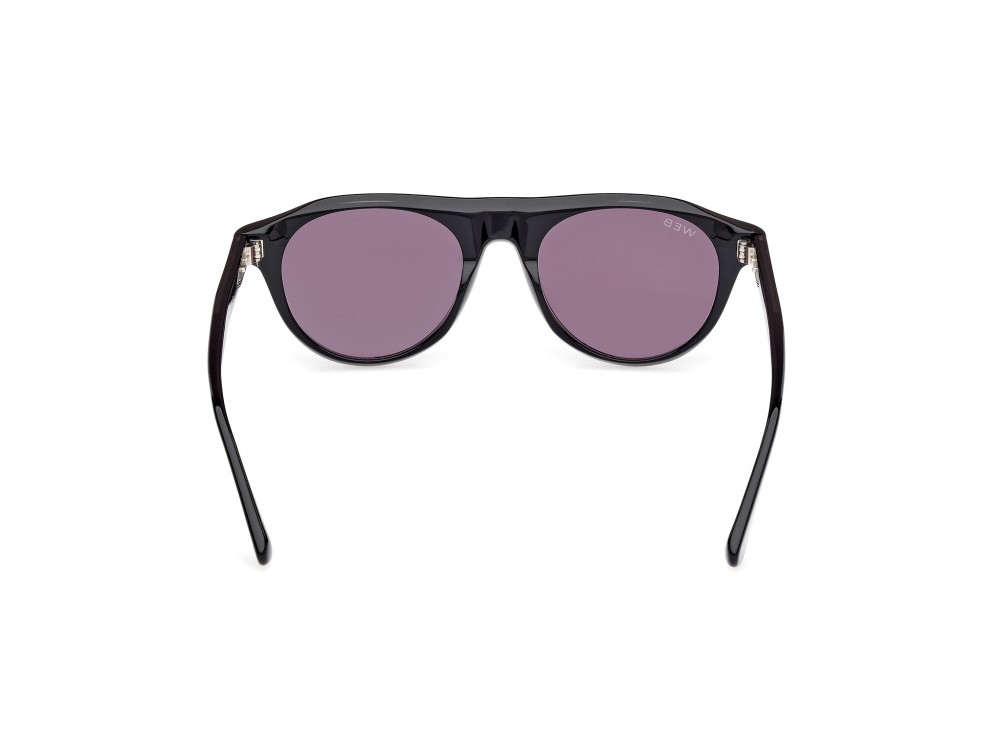 Sunglasses Web WE0377 (05A) color nero/cristallo - nero lucido shape aviator lenses fumo