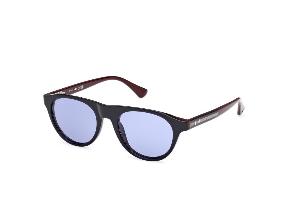 Sonnenbrillen Web WE0377 (92V) farbe blu/monocolore - bordeaux lucido form aviator gläser blu