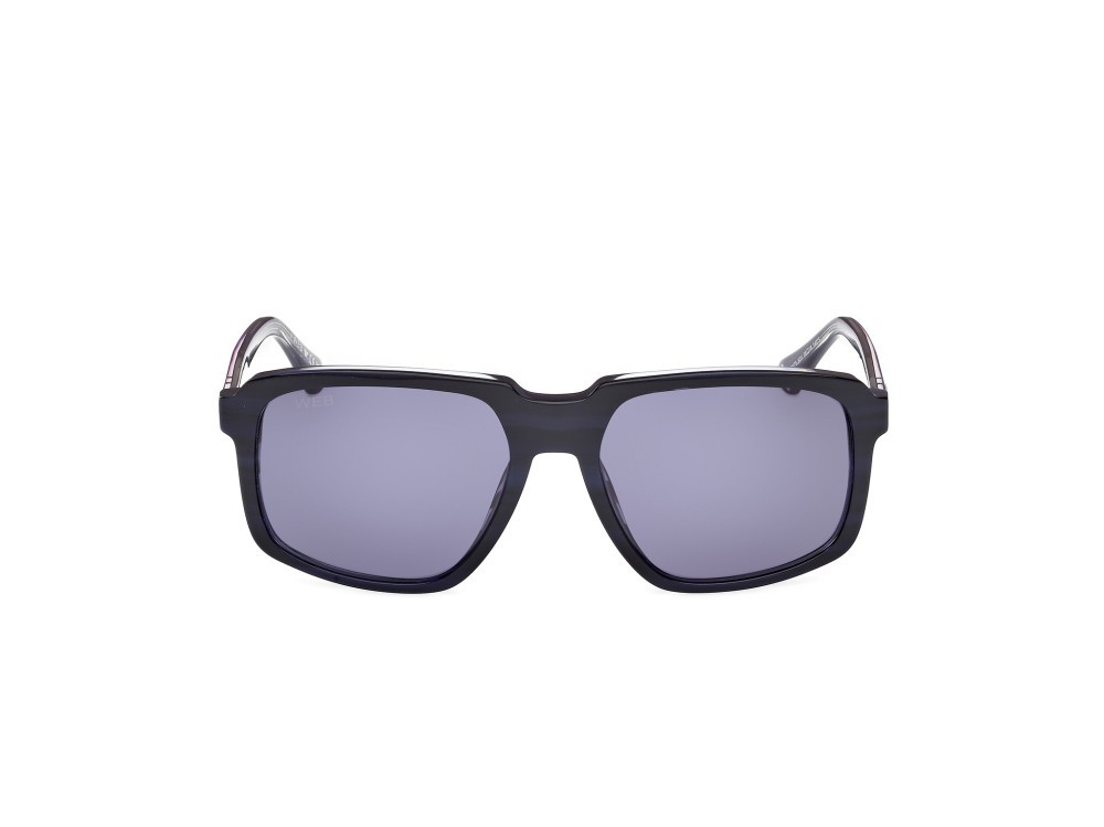 Sunglasses Web WE0378 (92V) color blu-monocolore shape square lenses blu