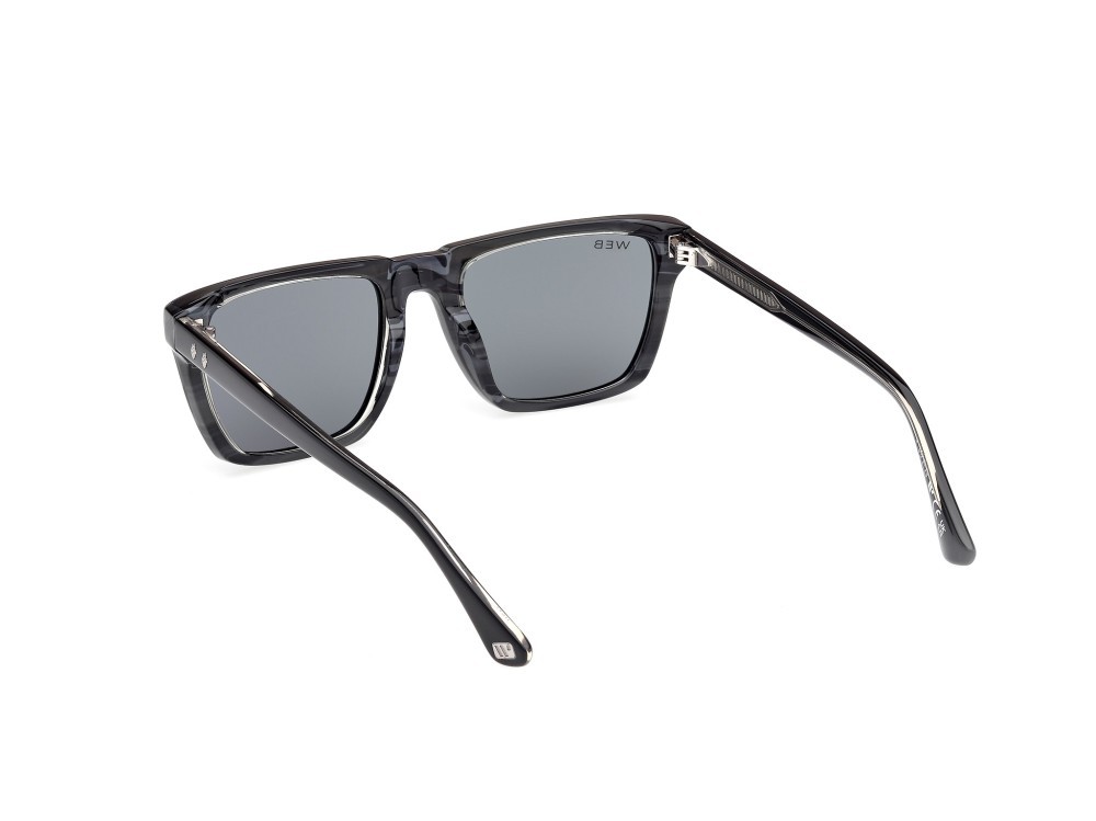 Sunglasses Web WE0379 (20A) color grigio/monocolore - nero/cristallo shape square lenses fumo