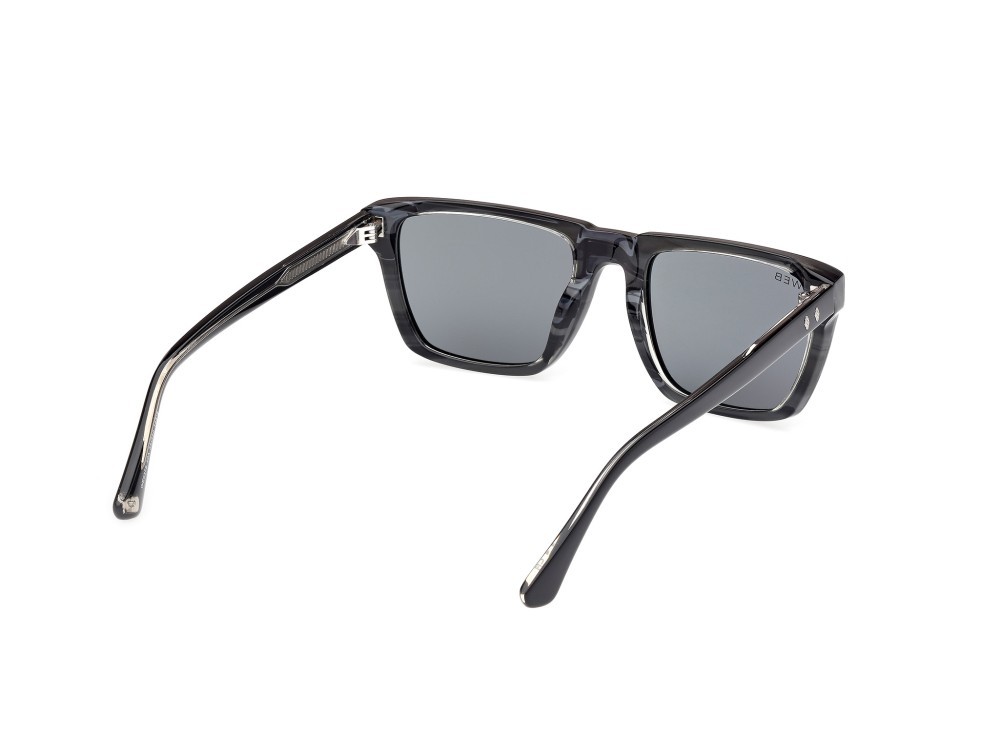 Sunglasses Web WE0379 (20A) color grigio/monocolore - nero/cristallo shape square lenses fumo