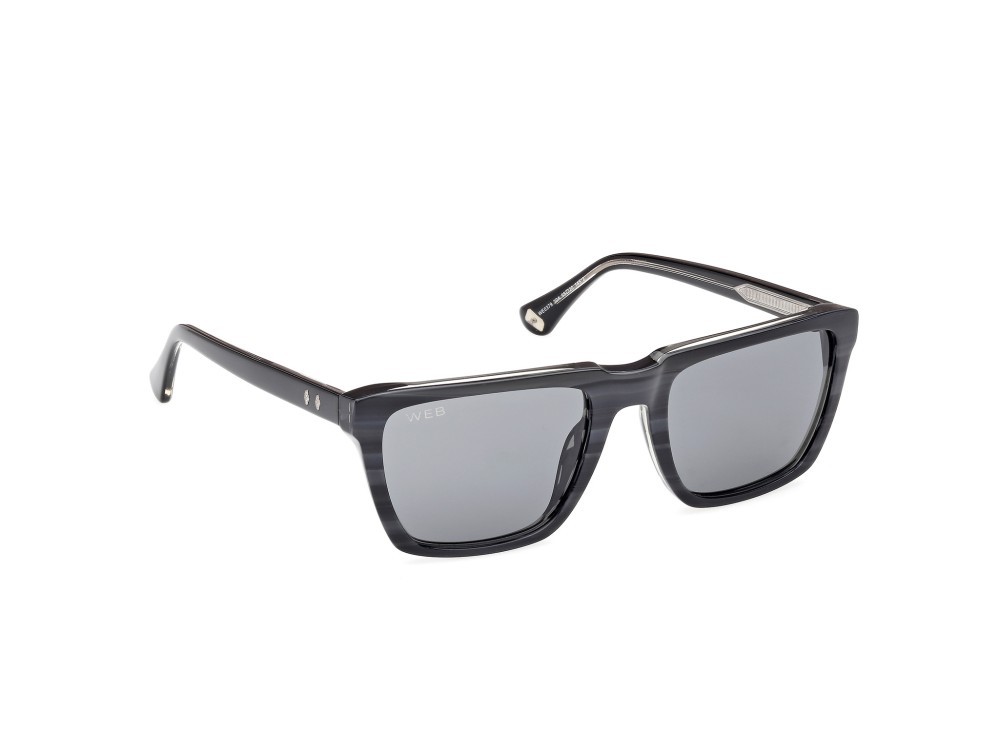 Sunglasses Web WE0379 (20A) color grigio/monocolore - nero/cristallo shape square lenses fumo