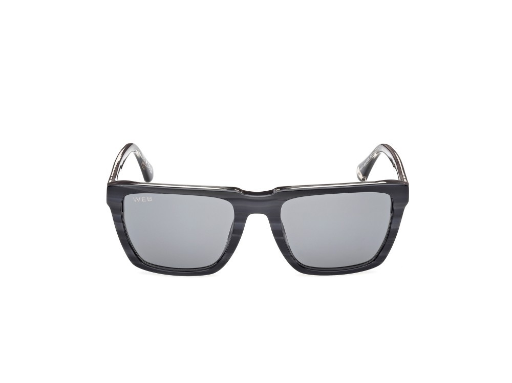 Sunglasses Web WE0379 (20A) color grigio/monocolore - nero/cristallo shape square lenses fumo
