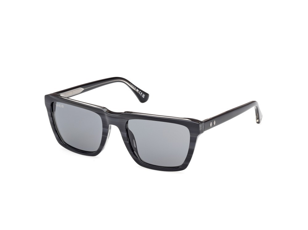 Sunglasses Web WE0379 (20A) color grigio/monocolore - nero/cristallo shape square lenses fumo