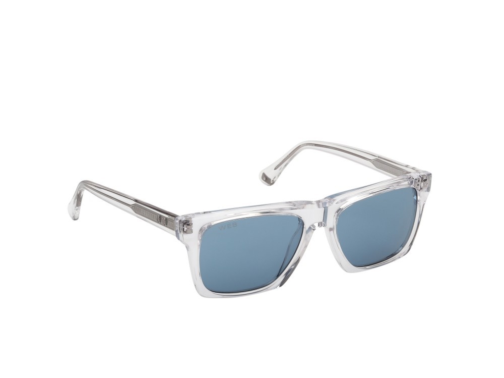 Sunglasses Web WE0382 (26V) color cristallo shape rectangle lenses blu