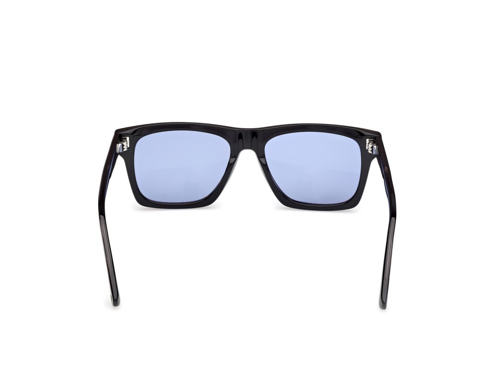 Sunglasses Web WE0382 (56V) color avana monocolore - nero lucido shape rectangle lenses verde