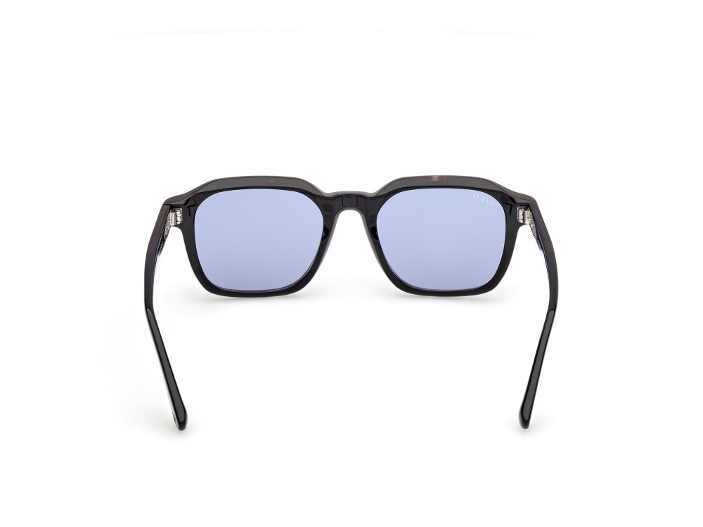 Sunglasses Web WE0385 (56V) color avana monocolore - nero lucido shape square lenses blu