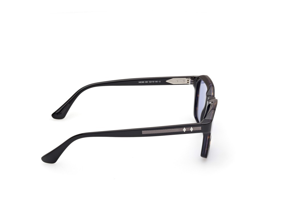Sunglasses Web WE0385 (56V) color avana monocolore - nero lucido shape square lenses blu