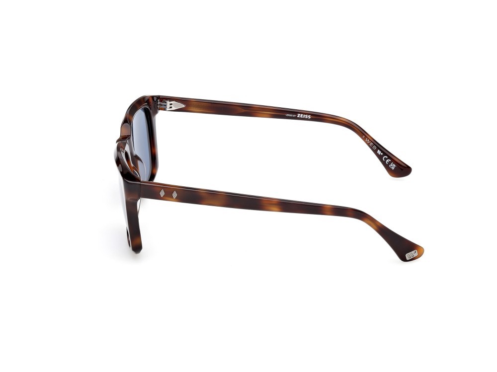Sunglasses Web WE0388 (52V) color avana scura shape rectangle lenses blu