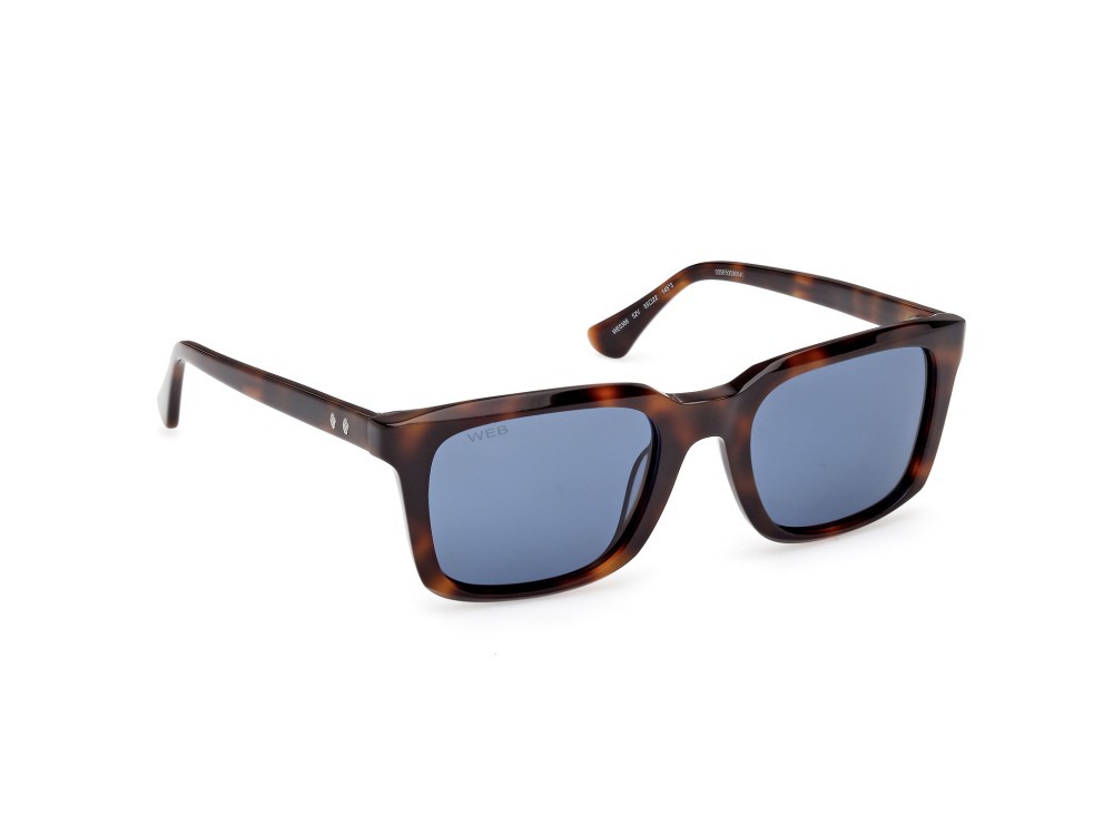 Sunglasses Web WE0388 (52V) color avana scura shape rectangle lenses blu