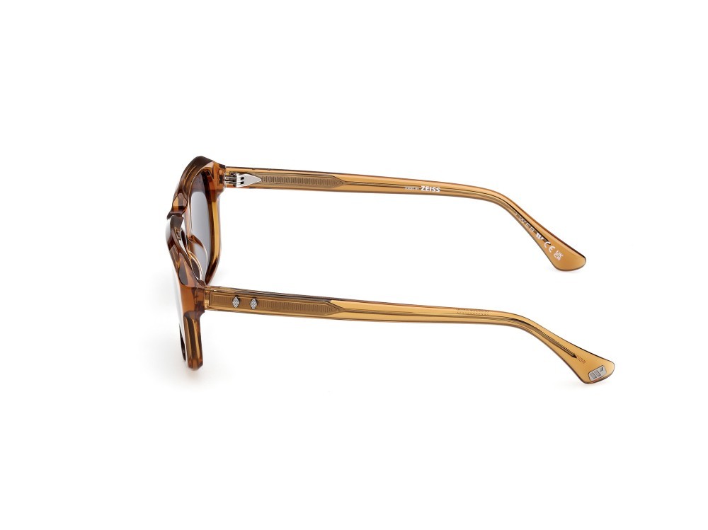 Sunglasses Web WE0389 (39A) color giallo chiaro lucido shape rectangle lenses fumo