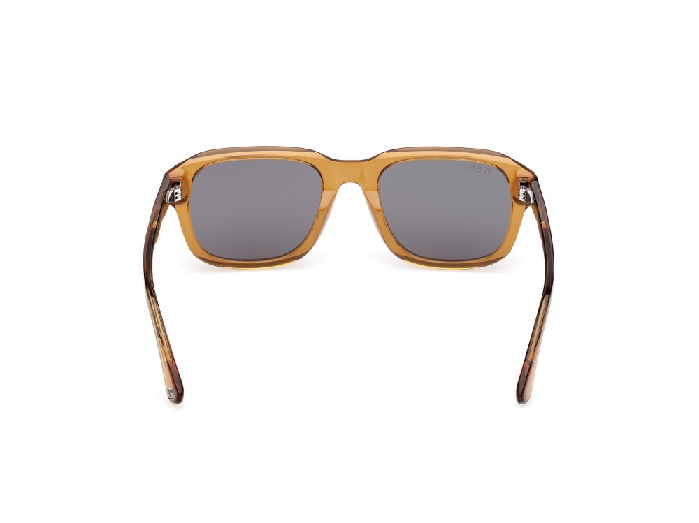 Sunglasses Web WE0389 (39A) color giallo chiaro lucido shape rectangle lenses fumo