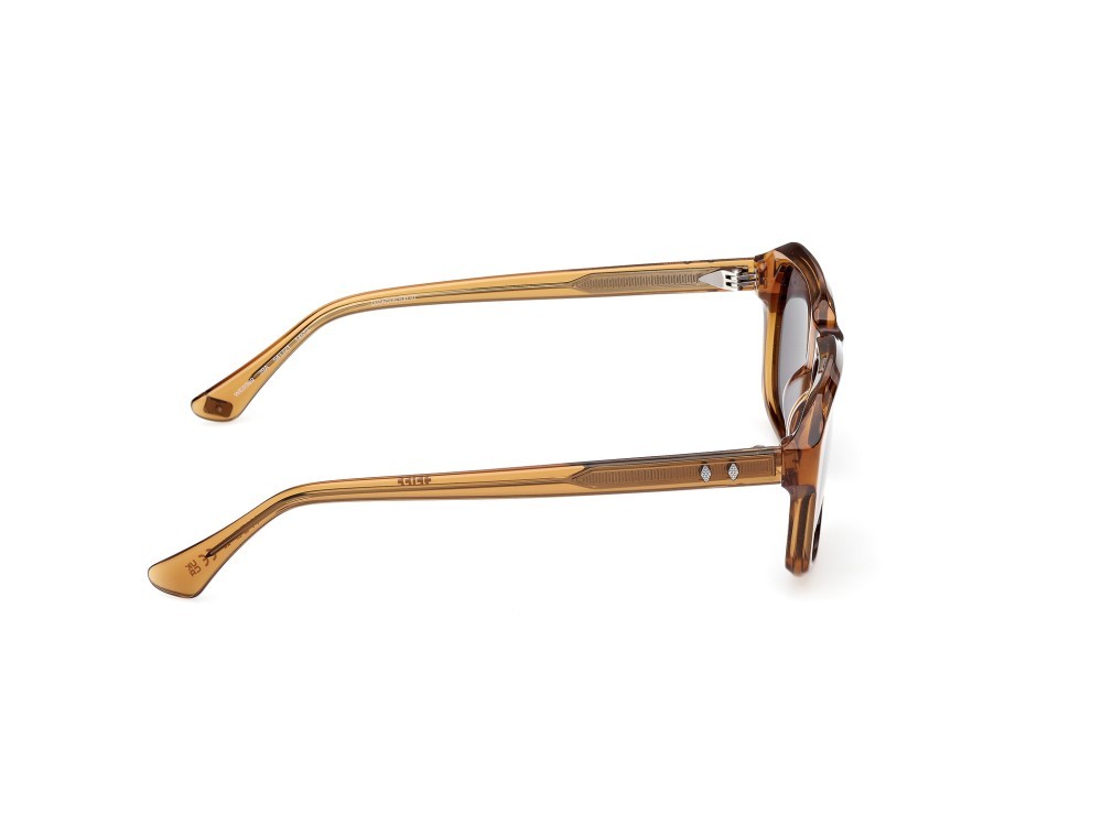Sunglasses Web WE0389 (39A) color giallo chiaro lucido shape rectangle lenses fumo