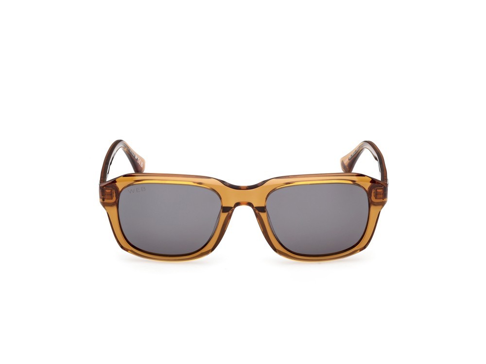 Sunglasses Web WE0389 (39A) color giallo chiaro lucido shape rectangle lenses fumo