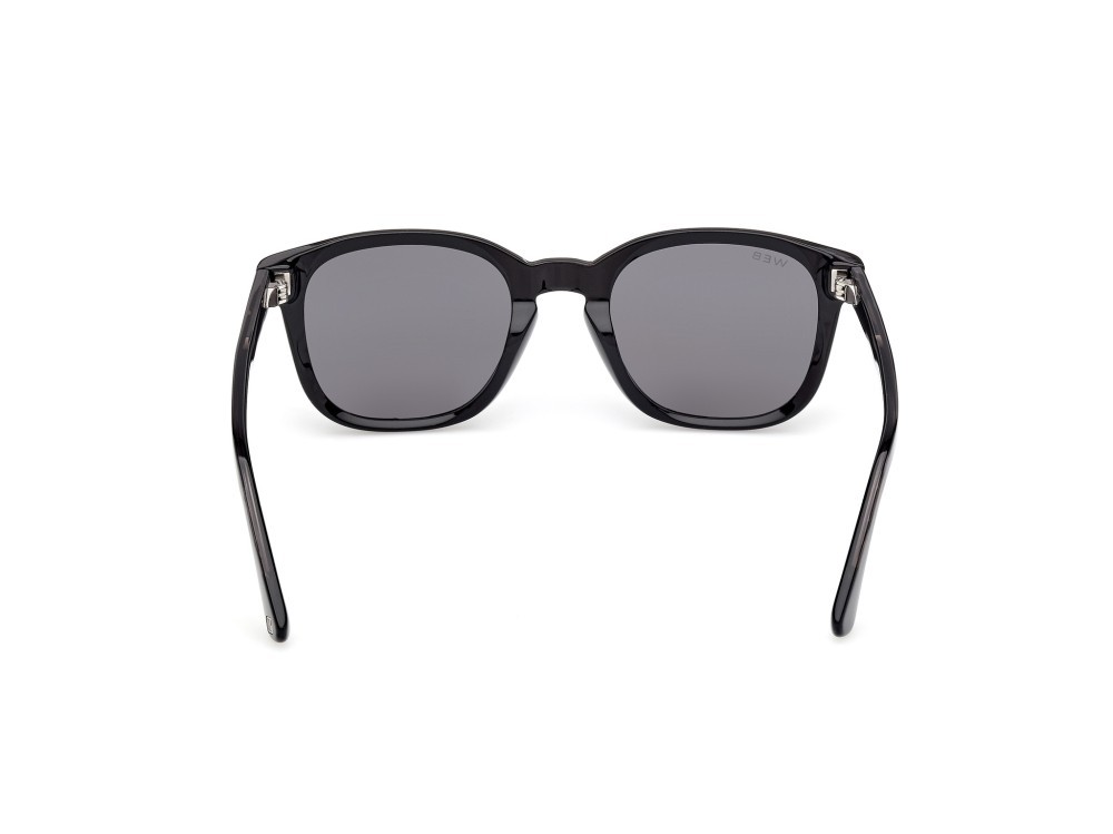 Sunglasses Web WE0390 (01A) color nero lucido - nero/monocolore shape round lenses fumo