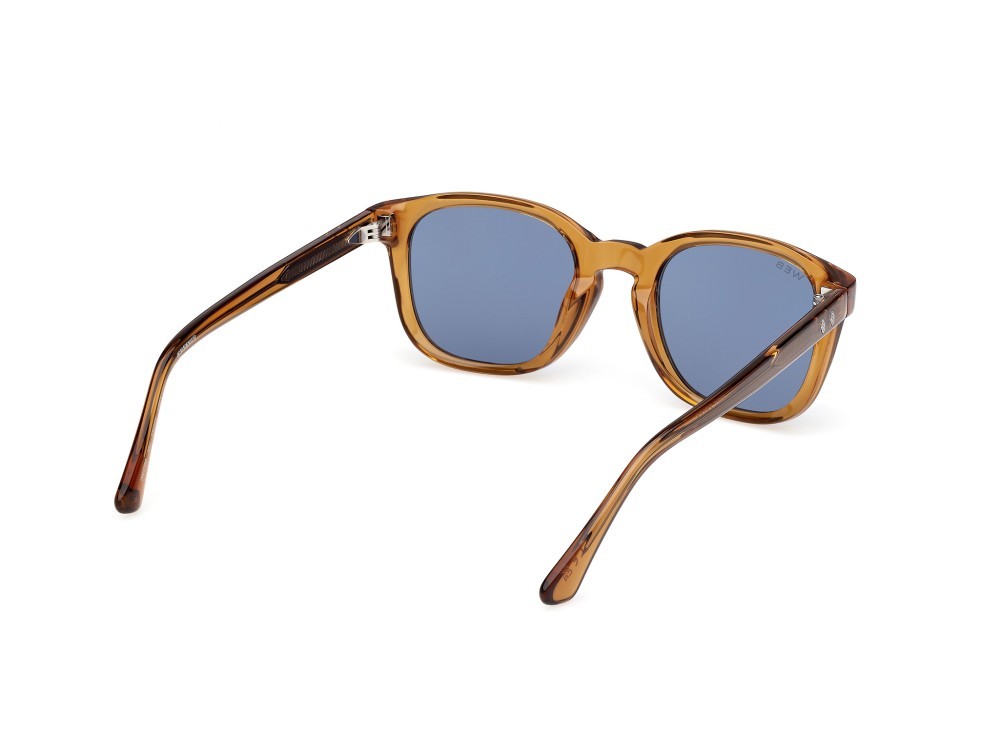 Sunglasses Web WE0390 (39V) color giallo chiaro lucido shape round lenses blu