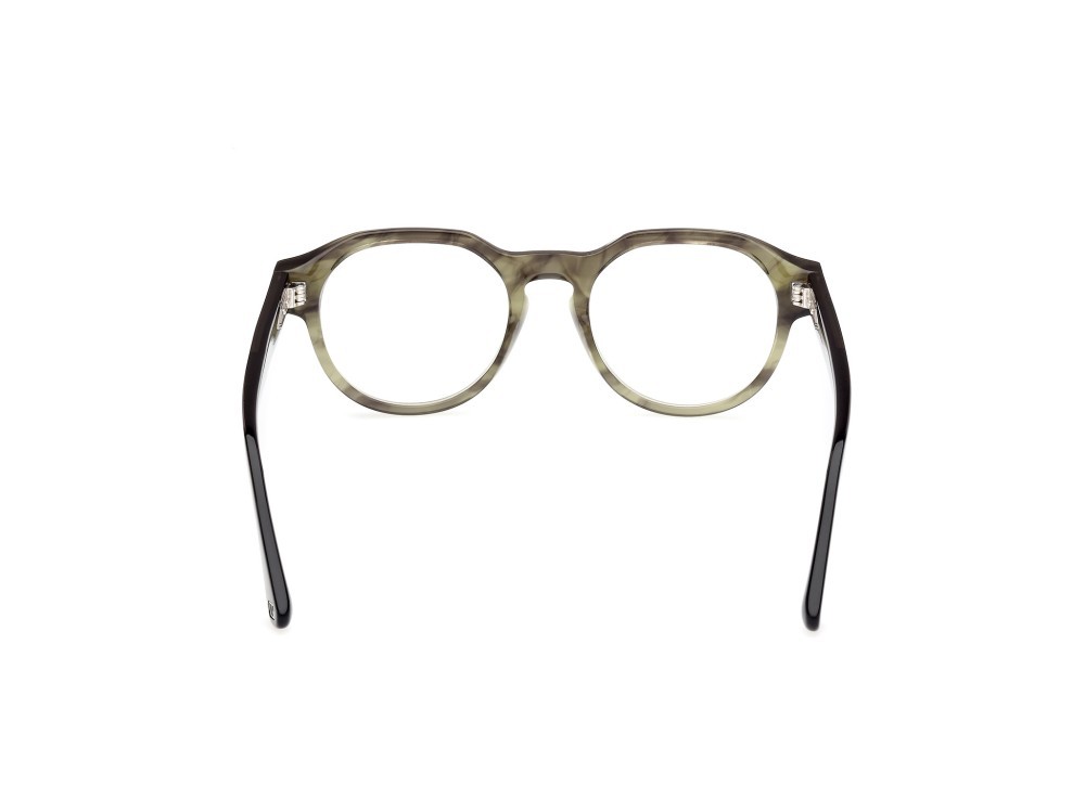 Eyeglasses Web WE5421 (098) color verde scuro striato - nero lucido shape round 