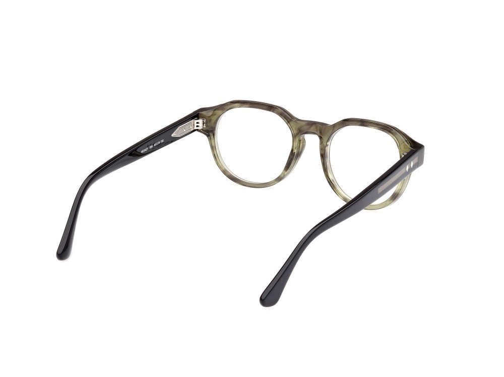Eyeglasses Web WE5421 (098) color verde scuro striato - nero lucido shape round 
