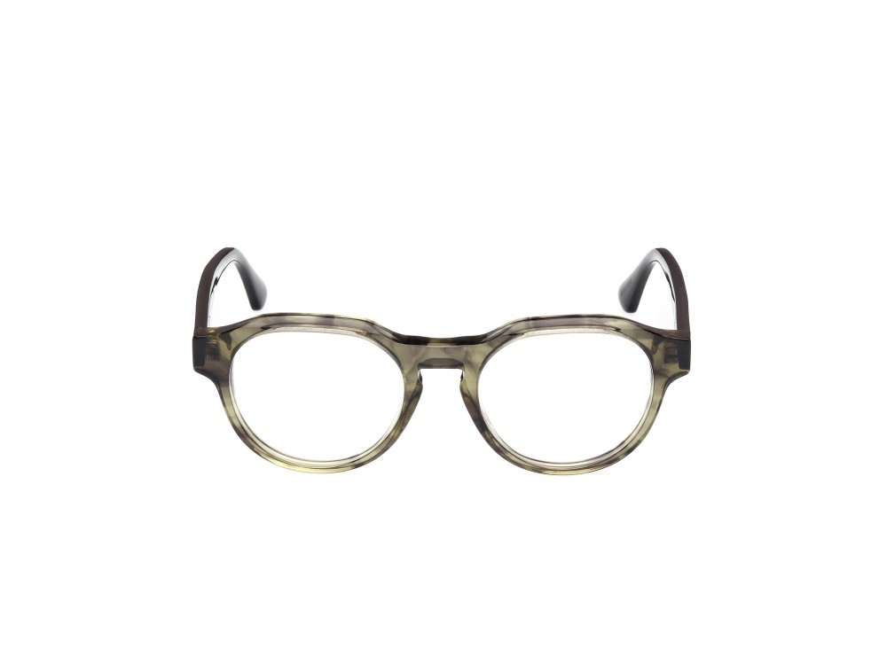 Eyeglasses Web WE5421 (098) color verde scuro striato - nero lucido shape round 