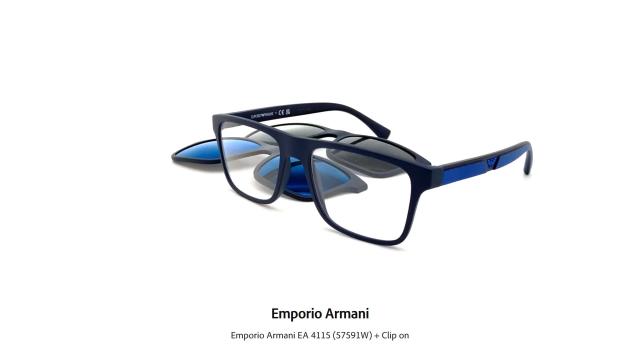 Emporio Armani EA 4115 (57591W) + Clip on - Occhiali da Vista | Vista 360°